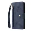 Adequado para Capa de Celular de Couro com Fivela de Rebite e Zíper para Redmi Note 14 Pro, Note 13 5G/K60U com Porta-Cartões