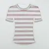Tejido de algodón de punto de rayas anchas hecho a medida, punto jersey elástico, adecuado para ropa de mujer de primavera y verano y ropa de casa