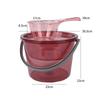 Cubo de Plástico Transparente Hogar Portátil Cubo Grande con Tapa Estudiante Cubo Grueso Palangana Agua traje
