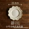 Platos Pequeños de Cerámica de 6 Pulgadas Platos de Postre Platos Comerciales para Aperitivos Platos Planos Grabados para Porción Individual Platos de Porcelana
