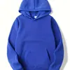 Sudadera con capucha cálida de forro polar, color liso, para hombre, casual, moda, adecuada para