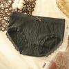 [Embalaje independiente] Ropa interior de encaje de talla grande para damas, pantalones bombachos sin costuras, antibacterianos, transpirables, cintura, calzones para damas