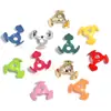 Novo Suporte de Flores Colorido de Acrílico Estrela de Cinco Pontas Flor Flor Holder Corrente para Celular DIY Caneta com Contas Buraco Central Suporte de Flores Acessórios de Joalheria