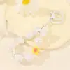 Llavero Creativo de Colores Frescos Candy Chapado con Cuentas Llavero de Moño Corazón Colgante Pequeño para Bolsa Suministro