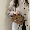 Bolso Caja Casual de Moda Estilo Chanel con Patrón de Rombos de Nicho para Mujer, Nuevo Modelo Otoño 2025, Bolso Cruzado con Cadena de Textura de Alta Calidad