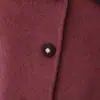 Chaqueta de poliéster estilo chino resistente a las arrugas para mujeres de mediana edad y mayores, colección de otoño moderna y sencilla, nuevo top de mezcla de lana de manga corta con cuello de solapa