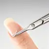 Tijeras rusas curvas para cutícula transfronterizas, tijeras de uñas puntiagudas, tijeras para cutícula, tijeras de belleza para cejas, herramientas de manicura