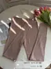 [Caixa Premium] Calça de Pelúcia Algodão Mocha Maybach Elegante Confortável Amiga da Pele Calça de Caxemira para Mulheres 8097
