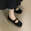Zapatos Mary Jane grises peludos que aumentan la altura para mujer, nuevo estilo otoño e invierno 2026, moño, suela gruesa, forro de felpa, zapatos de algodón cálidos