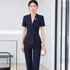 Traje profesional de manga corta de verano para mujer, ropa de trabajo para recepción de hotel, joyería, tienda de oro, vestido de trabajo para mujer.