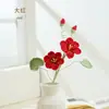 Flor doble de hilo tejido a mano Flor de Paulownia Ramo Flor de simulación Escena de flores Arreglo Decoración de flor artificial Vestidor del hogar Lindo cuatro