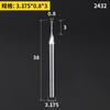 Shanghai Hao acero de tungsteno integral 3.175/4mm fresa espiral de doble filo para tallado de MDF madera maciza sin filo con fresa de 2 filos