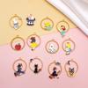 Pendientes de aleación con aceite de goteo de la serie Princesa, material de bricolaje, dibujos animados de gato, póker, conejo mágico, accesorios de joyería, colgante