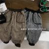 Pantalones de Otoño e Invierno para Niños y Niñas Pantalones Harlan Pantalones Casuales para Niños Pantalones de Abrigo para Bebé Pantalones Coreanos de Cuadros para Niños