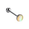 Filme Flash Gotejamento de Óleo Unha da Língua Gradiente Multicolorido F136 Liga de Titânio Joia para Piercing Corporal Masculino e Feminino Joia para Língua