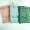 Transfronterizo en stock multi-tarjeta multi-función protección de pasaporte este juego de tarjetero de pasaporte de cuero PU bolsa de pasaporte de compresión de cuero