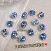 Decoraciones para Uñas con Diamantes Apilados Azul Claro, Sensación Popular de Internet, Productos Terminados con Diamantes Apilados Azules, Accesorios de Diamantes para Uñas con Forma de Cubo de Azúcar