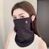 Mascarilla Protectora Solar para Mujer para Exteriores, Montañismo, Camping, Ciclismo, Anti-UV, Seda de Hielo, Transpirable, Velillo Delgado, Protector de Cuello