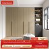 Fábrica de roupeiros de liga de alumínio personalizados Foshan casa quarto Novo estilo chinês padrão de madeira armazenamento combinação de armazenamento closet