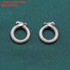 Plata Esterlina Fuzi Candado Ruyi Anillo Dragón Corriendo Accesorios Retro Viejo Tubo Curvo Zakilam Accesorios Doble Anillo Joyería