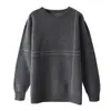 Novo Suéter de Cashmere Masculino Gola Redonda Outono e Inverno, Simples de Caimento Solto, Tamanho Grande, Suéter Base de Tricô de Lã para Homens Jovens e de Meia-Idade