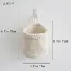 Red de Nido de Pájaro Tejida a Mano, Bolsa Redonda de Crochet para Frutas con Cuerda de Algodón y Cuerda de Cáñamo Tejida a Mano, Bolsa Redonda para Almacenamiento y Organización