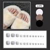 J241-280 usar uñas postizas para uñas de los pies chicas calientes espejo hielo a través de taladro de destello fino transfronterizo uñas postizas al por mayor
