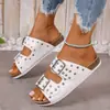Sandalias de suela gruesa con hebilla para mujer, estilo europeo y americano, talla grande, zapatos de playa, nuevo lanzamiento de verano 2024, sandalias casuales vintage para exteriores