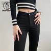 Mallas Mágicas Negras para Mujer, Adecuadas para Usar Afuera, Estilo Delgado de Primavera y Otoño, Pantalones Negros Ajustados, Nuevo Modelo 2026, Estilo Lápiz Ajustado de Cintura Alta
