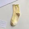 Calcetines de Yoga, Calcetines Deportivos Antideslizantes de Silicona Profesionales, Calcetines de Encaje para Pilates en Suelo, Fitness de Media Pantorrilla Transfronterizos, Calcetines Zhuji