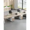 Pantalla de escritorio de oficina minimalista moderna estación de trabajo escritorio de computadora para empleados estación de trabajo para varias personas combinación de muebles para puestos de empleados
