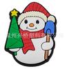 Zapatos de Muñeco de Nieve Navideño Hebilla de Zapato de Flor Regalo de Navidad Accesorios para Zapatos con Agujeros Decoración de Goma Suave de PVC Accesorios DIY Transfronterizo