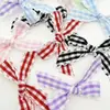 Fita Xadrez de 1cm em Formato de Orelha Laço Acessórios para Roupas Renda Artesanal DIY Sapato Meias Bolsas Decoração de Boneca Laço