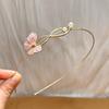 Diadema de Flores de Perlas Hechas a Mano Estilo Mori Coreano Súper Inmortal Elegante Diadema de Corona de Celebridad de Internet Adorno para la Cabeza con Clip para el Cabello Presionado para Salir