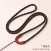 Lanyard largo de cuentas gruesas cera de abeja Jade Obsidiana Bodhi colgante grande cadena para lanyard cuerda al por mayor