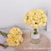 Ramo de 27 rosas artificiales para decoración del hogar y de bodas, ramo de flores falsas color rosa té, arreglo de escena realista de alta gama