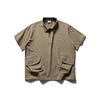TIMACHINE Polo vintage de verano Maillard para hombre, estilo camping, solapa suelta, manga corta, PLG021