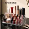 Suporte de Exposição de Batom Caixa Organizadora para Mesa de Meninas Porta-Batom Transparente Rack de Armazenamento para Quarto Caixa de Armazenamento de Plástico para Cosméticos