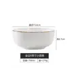 Cuenco de Cerámica Simple de Lujo Ligero Jingdezhen Hueso de China Hogareño Cerámico para Comedor Cuenco Grande para Sopa Cuenco para Fideos
