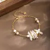 Pulseira de Pérolas de Água Doce Nala para Mulheres, Luxo Leve, Joias de Pérolas Barrocas de Alta Qualidade, Design de Nicho, Pulseira da Moda