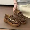Zapatos casuales estilo Birkenstock para primavera y otoño, de suela plana, retro, nueva moda casual 2026, punta redonda