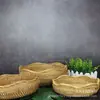 Cesta de Frutas Ratán Vietnamita Almacenamiento Cesta de Picnic Cesta de Desayuno Escritorio de Sala de Estar Bocadillos Fruta Seca Caja Creativa