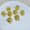 Sombrero de flor DIY, cubierta de flor, campana de cobre fundido, latón, embrión de cobre, adorno de cuerda, colgante, ropa, pendientes, joyería de cobre DIY