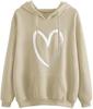 [Código Europeu Transfronteiriço] SweatyRocks Blusa Casual Feminina de Manga Longa com Estampa de Corações