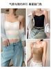 Moda Nova Primavera e Verão Camisola Versátil Colete Pequeno Sem Marcas Confortável Respirável Alça Bojo de Peito Couro Gelado Costas Bonitas Body Justo