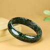 Pulseira de Jade Xizang Pedra Yaowang Jade Verde Azulado Natural Jade Verde Oliva Joia de Mão Feminina Ao Vivo Magnética Jade Azulado Pedra Yaowang