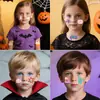 Pegatinas de Tatuaje de Halloween de Dibujos Animados con Nuevo Brillo Transfronterizo con un Toque de Alta Gama, Lindas y Brillantes, Divertidas para Fiestas Festivas y Pegatinas para la Cara