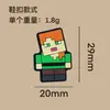 Zapatos de Madera Serie Minecraft Accesorios DIY Goma Suave de PVC Amuletos para Zapatos Croc Decoraciones para Zapatos Accesorios para Zapatos de Jardín