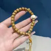 Cuentas de Cubo de Sándalo Pulsera DIY para Hombre y Mujer Juego Literario Loto Anillo Corredizo Accesorios Ruyi Rosario de Cuentas de Sándalo Verde Cuentas de Buda