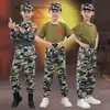 Uniformes Camuflados Infantis para Meninos e Meninas, Macacões Sapo para Alunos do Ensino Fundamental, Uniformes de Apresentação para Jardim de Infância, Uniformes de Treinamento Militar, Acampamentos de Verão, Roupas de Primavera e Outono para Atividades ao Ar Livre